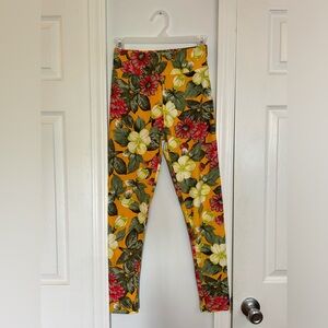 LuLaRoe Leggings with Bold Floral Design